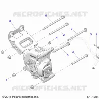 SYSTÃˆME DE TRANSMISSION, GEARCASE MOUNTING, REAR
