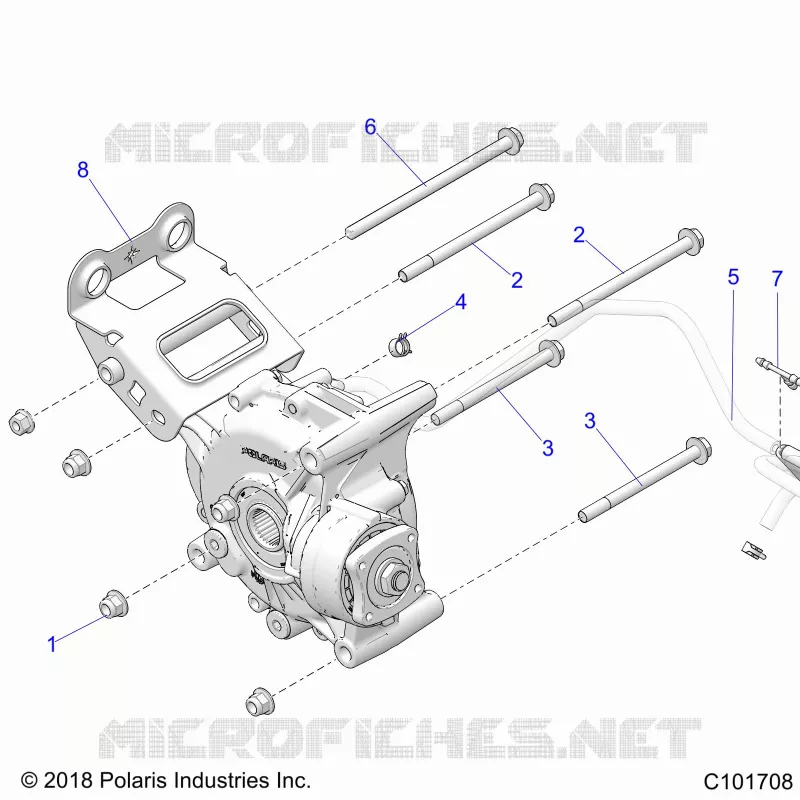 SYSTÃˆME DE TRANSMISSION, GEARCASE MOUNTING, REAR