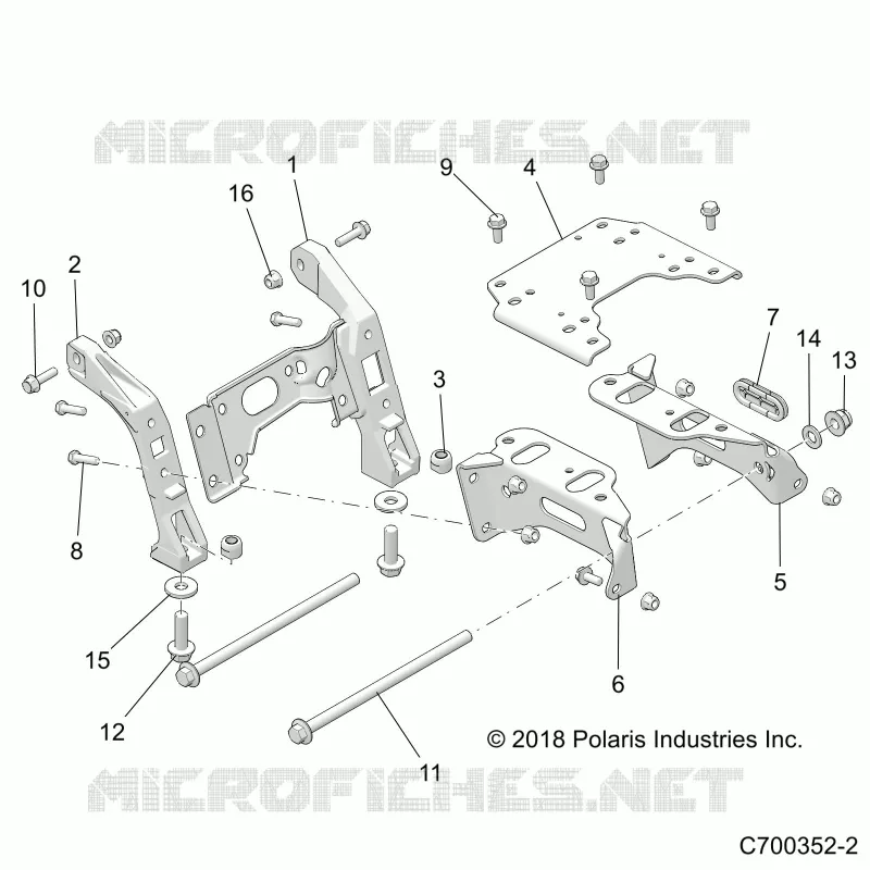 CHASSIS, MOUNTING, FRONT PONT