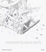 CHASSIS, MOUNTING, FRONT GEARCASE AND SUPPORT PARE CHOCS 
