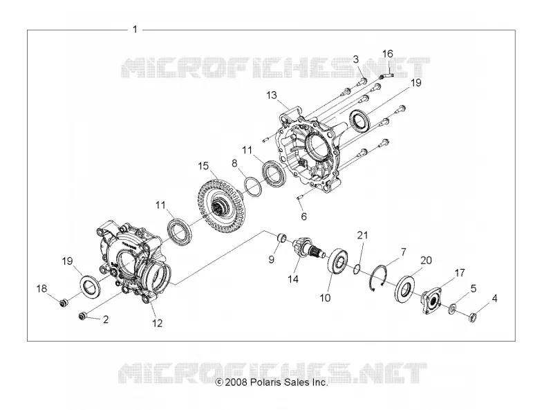 SYSTÈME DE TRANSMISSION, PONT ARRIERE INTERNALS (BUILT 12/01/08 AND BEFORE)