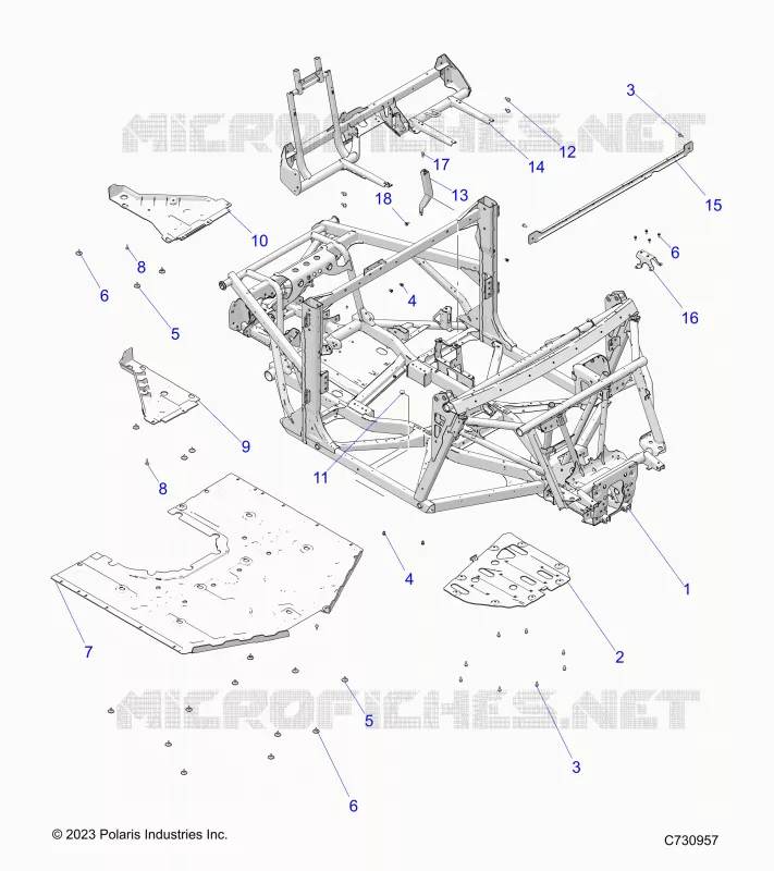 CHASSIS, MAIN FRAME AND SKID PLATES