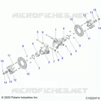 SUSPENSIONDLE HUBS, CARRIER AND BRAKE DISC- A21S6E57F1/FL (C102247-6)