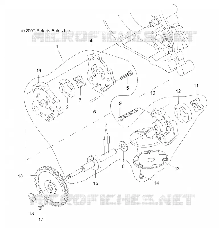 MOTEUR, OIL SYSTEM and POMPE A HUILE