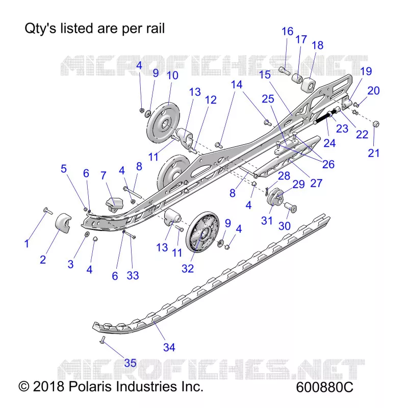 SUSPENSION, RAIL, LH/RH