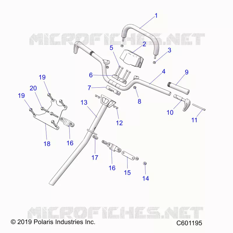 STEERING, HANDLEBAR, COLONNE DE DIRECTION