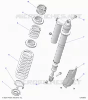 SUSPENSION, REAR SUPPORT AMORTISSEUR 