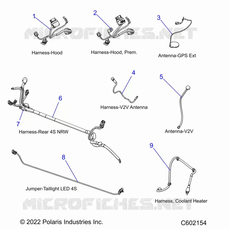 ELECTRICITE, WIRE HARNESSES, HOOD/JUMPERS, GPS