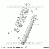 SUSPENSION, REAR SUPPORT AMORTISSEUR 