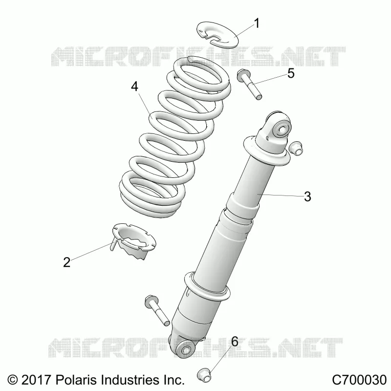 SUSPENSION, REAR SUPPORT AMORTISSEUR 