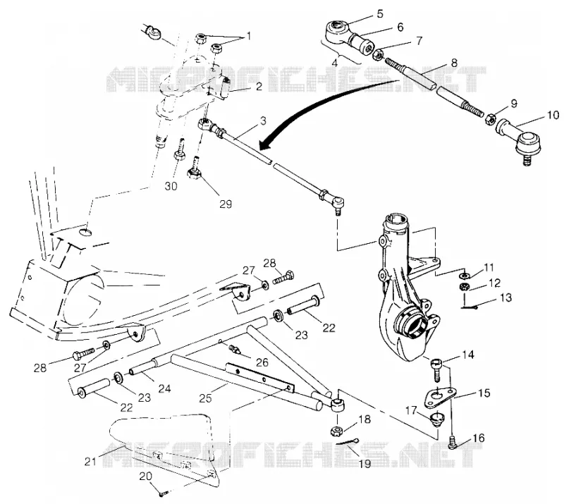 TRIANGLES SUSPENSIONS  Sportsman 4x4 W968040 (4935943594B013)