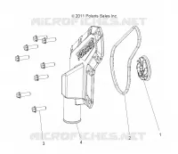MOTEUR, WATERPUMP IMPELLER AND COVER