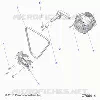 ENGINE, ENGINE, ALTERNATEUR, FAN AND BELT