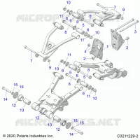 SUSPENSION ARRIERE CONTROL ARM, MOUNTING