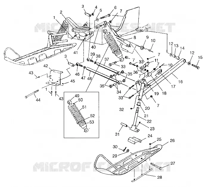 SUSPENSION AVANT AND SKI 500 INDY 0982764(A)(B) AND EUROPEAN 500 INDY E9827 (4942104210B005)