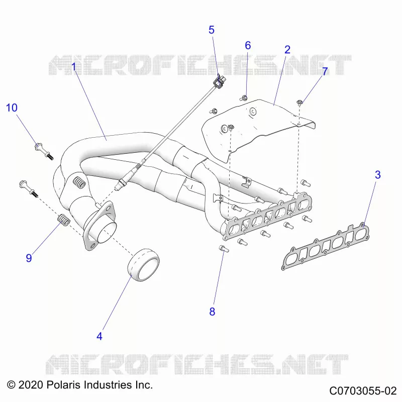 ENGINE, ECHAPPEMENT, HEADPIPE AND RELATED