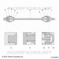 DRIVE TRAIN, HALF ARBRE DE TRANSMISSION ARRIERE