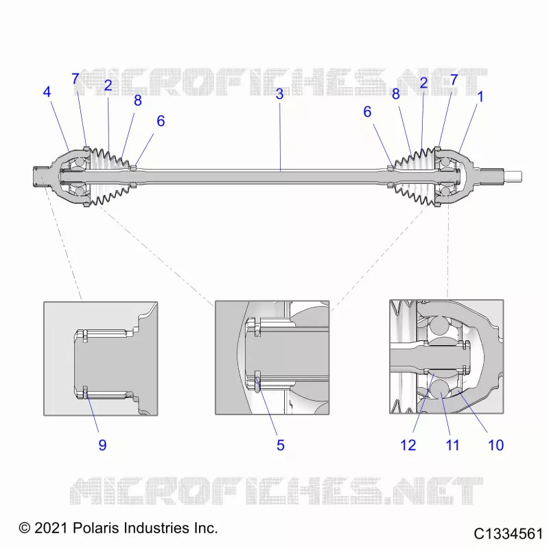 DRIVE TRAIN, HALF ARBRE DE TRANSMISSION ARRIERE