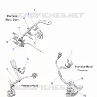 ELECTRICITE, WIRE HARNESS, HOOD, ELEC. START