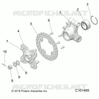 SUSPENSION ARRIERE HUB AND BEARING CARRIER- A20SGE95AK (C101485)