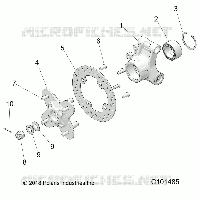 SUSPENSION ARRIERE HUB AND BEARING CARRIER- A20SGE95AK (C101485)