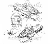 EMBLEMES XLT RMK 0960956, XLT SKS 0960556 and EUROPEAN XLT SKS E960556 (4931813181A013)