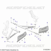 SUSPENSION, A-ARM AND SUPPORT MOUNTING