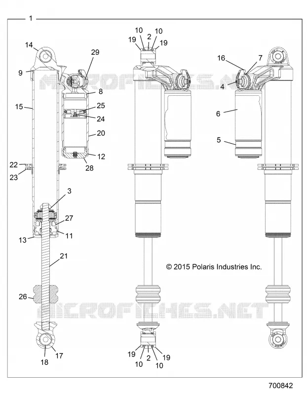 SUSPENSION, AMORTISSEUR AVANT INTERNALS