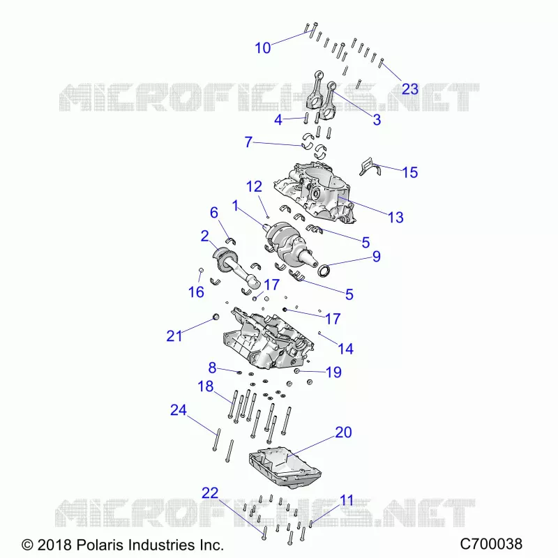CARTERS MOTEUR AND CRANKSHAFT