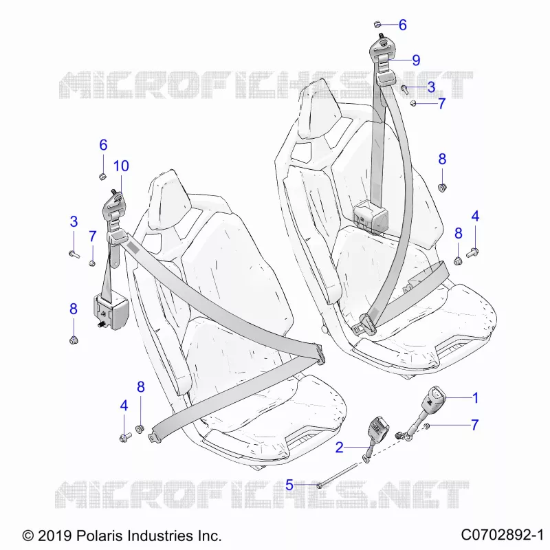 SIEGE BELT MOUNTING, STANDARD