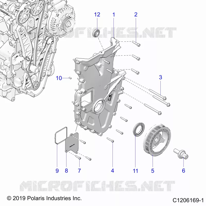 MOTEUR, FRONT COVER ASSEMBLY
