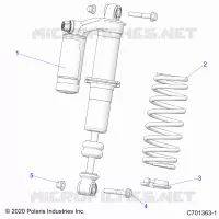 SUSPENSION, AMORTISSEUR AVANT
