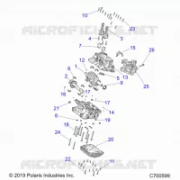 ENGINE, CRANKCASE AND VILEBREQUIN