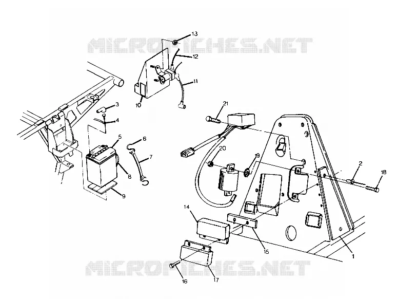 SUPPORT BATTERIE ASSEMBLY 250 6x6 / W928727 (4922842284036A)