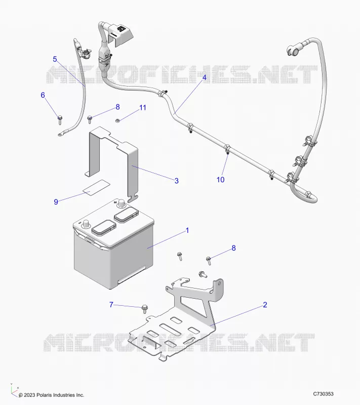 ELECTRICITE, BATTERY WITH CABLES, 12V