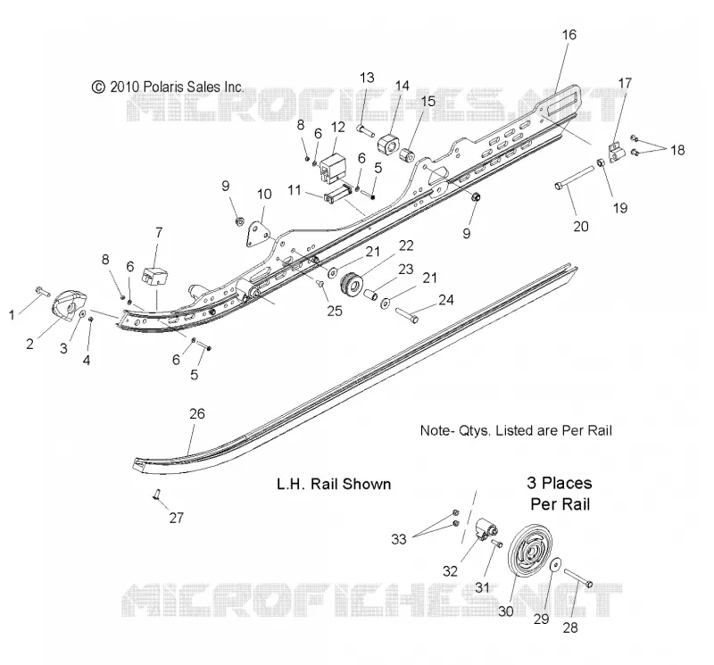 SUSPENSION, FIXATION RAIL, U.S.