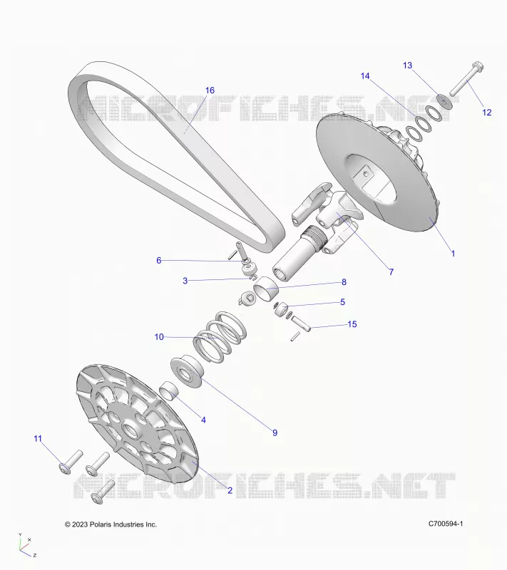 SYSTÃˆME DE TRANSMISSION, SECONDARY CLUTCH
