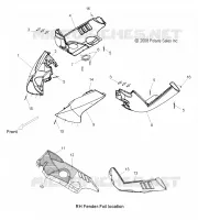 GARDE BOUE ASM., LH/RH