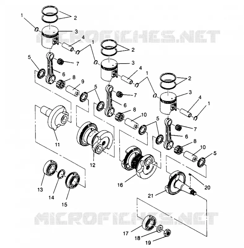 PISTON ET VILEBREQUIN XLT TOURING  0963357 AND EUROPEAN XLT TOURING  E96335 (4931923192C010)