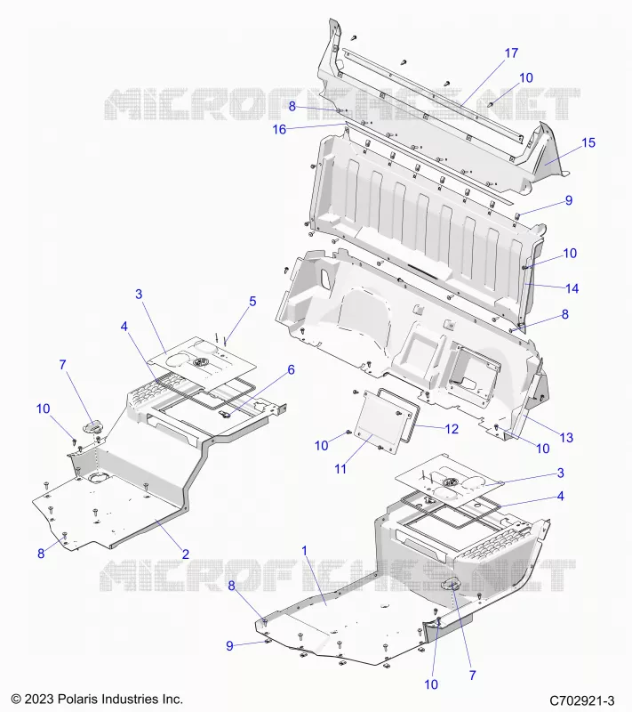 PLANCHER, REAR CLOSEOFFS