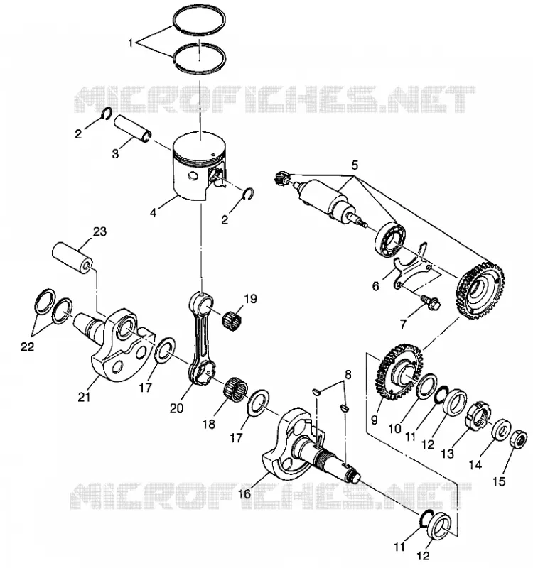 PISTON ET VILEBREQUIN BIG BOSS 6X6 400L W97AE38A (4940814081D006)