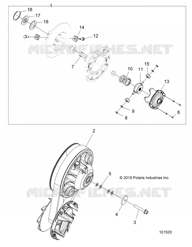 SYSTEME DE TRANSMISSION, SECONDARY CLUTCH