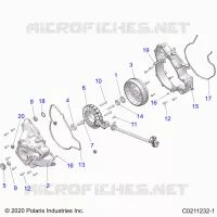 ENGINE, STATOR COVER AND FLYROUE