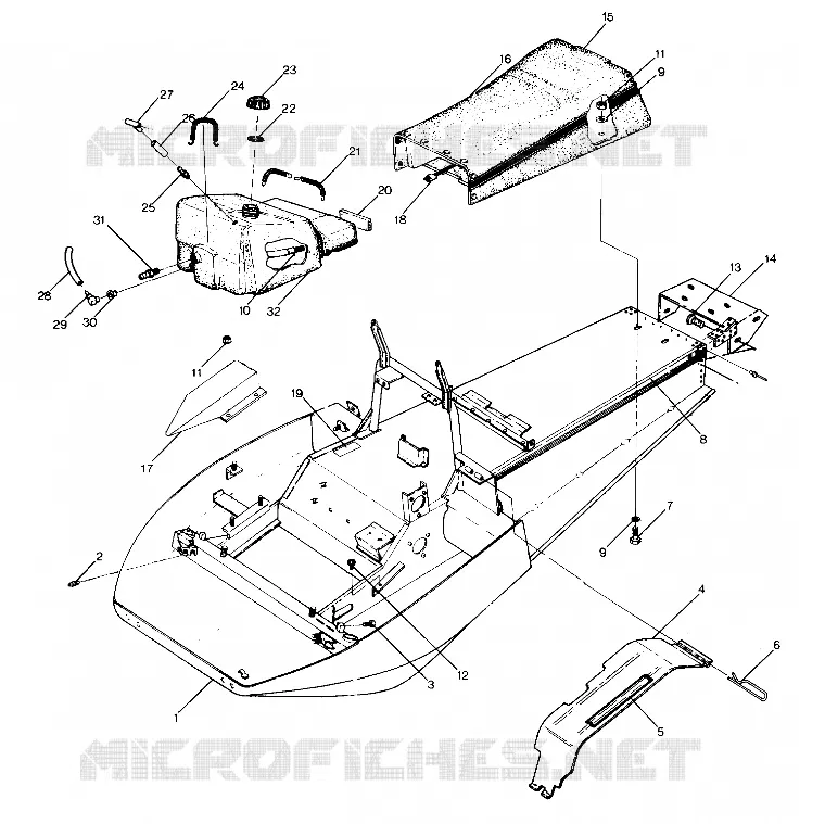 CHASSIS AND SIEGE STARTRAK UPDATED 2/90 (4916811681003A)