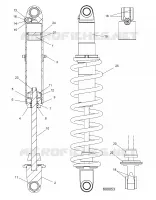 SUSPENSION, AMORTISSEUR ARRIERE TRACK (COIL OVER)
