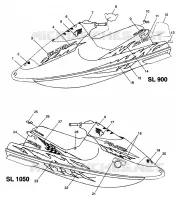 EMBLEMES SL 900 B974091 and SL 1050 B974090 (4940974097A007)