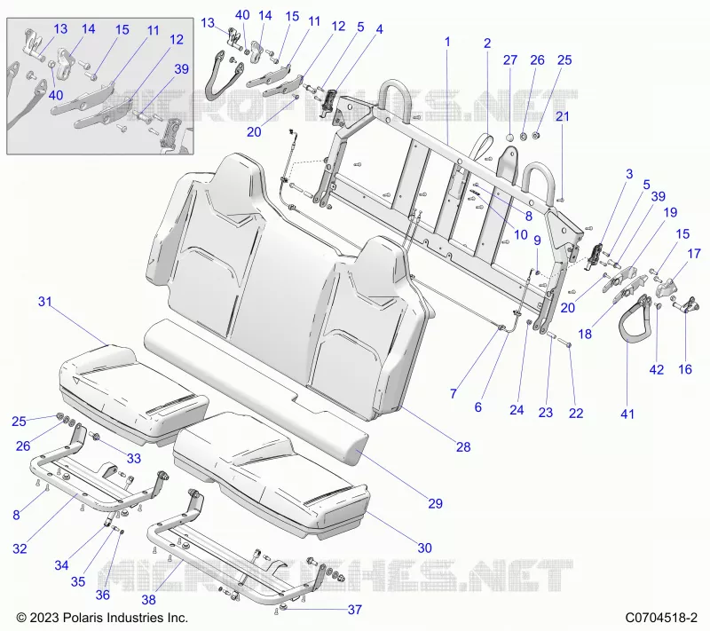 SIEGE ASM., REAR