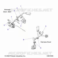 ELECTRICITE, WIRE HARNESS, HOOD, ELEC. START