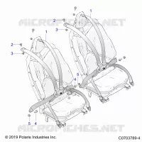 SIEGE BELT MOUNTING, REAR, 6 POINT