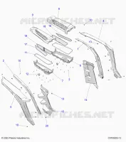 CARROSSERIE ARRIERE FENDERS AND BEZELS- Z24NEF99AR/AM/BR/BM (C0705025-13)